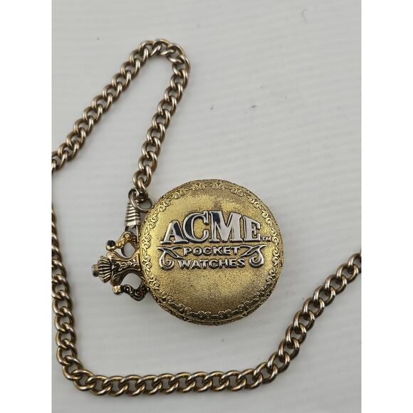 Vintage Armitron Acme Looney Tunes Tasmanian Devil Railroad Pocket Watch - Picture 2 of 8